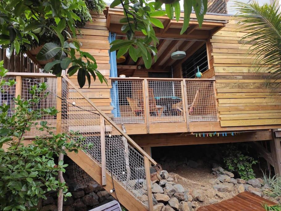 Bungalow Ecologique Avec Toilettes Seches Leu Kabanon Vue Mer Saint-Leu Exteriör bild